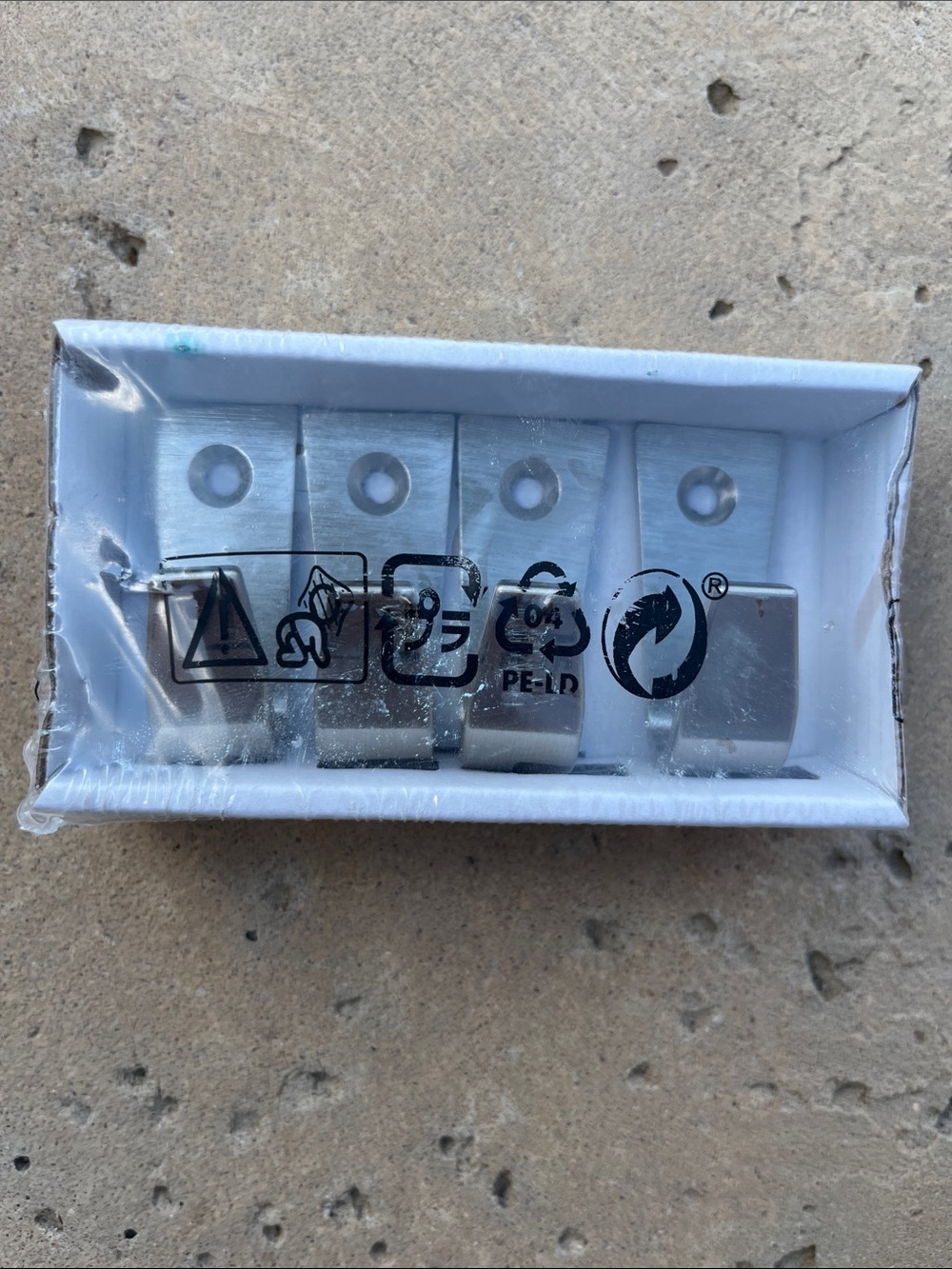 IKEA Set of 4 Chrome Metal hooks